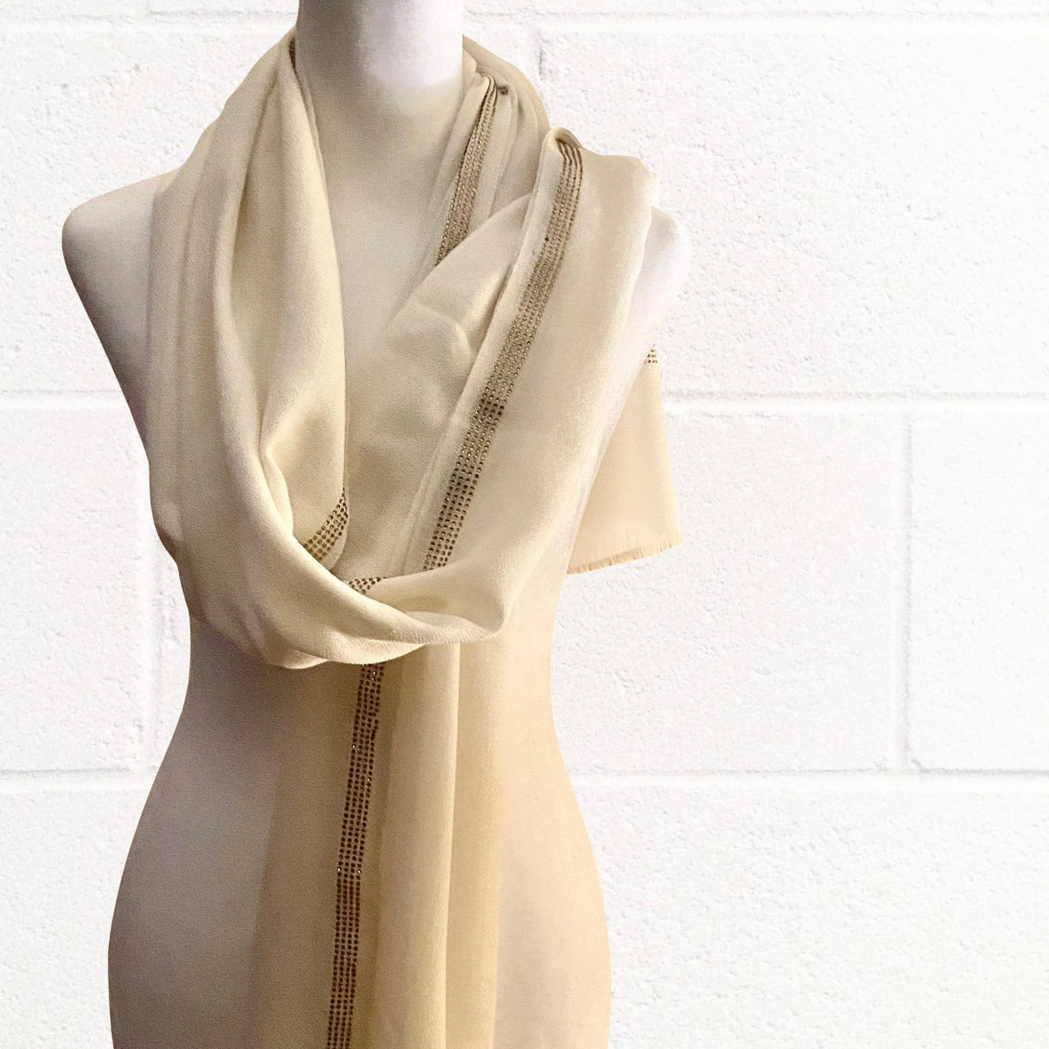 100% Pure Pashmina Solid Scarf for Women, Ivory Pashmina Super Soft Scarf,Kashmir High Quality Shawl,Gift for Her, Bridesmaid Gift