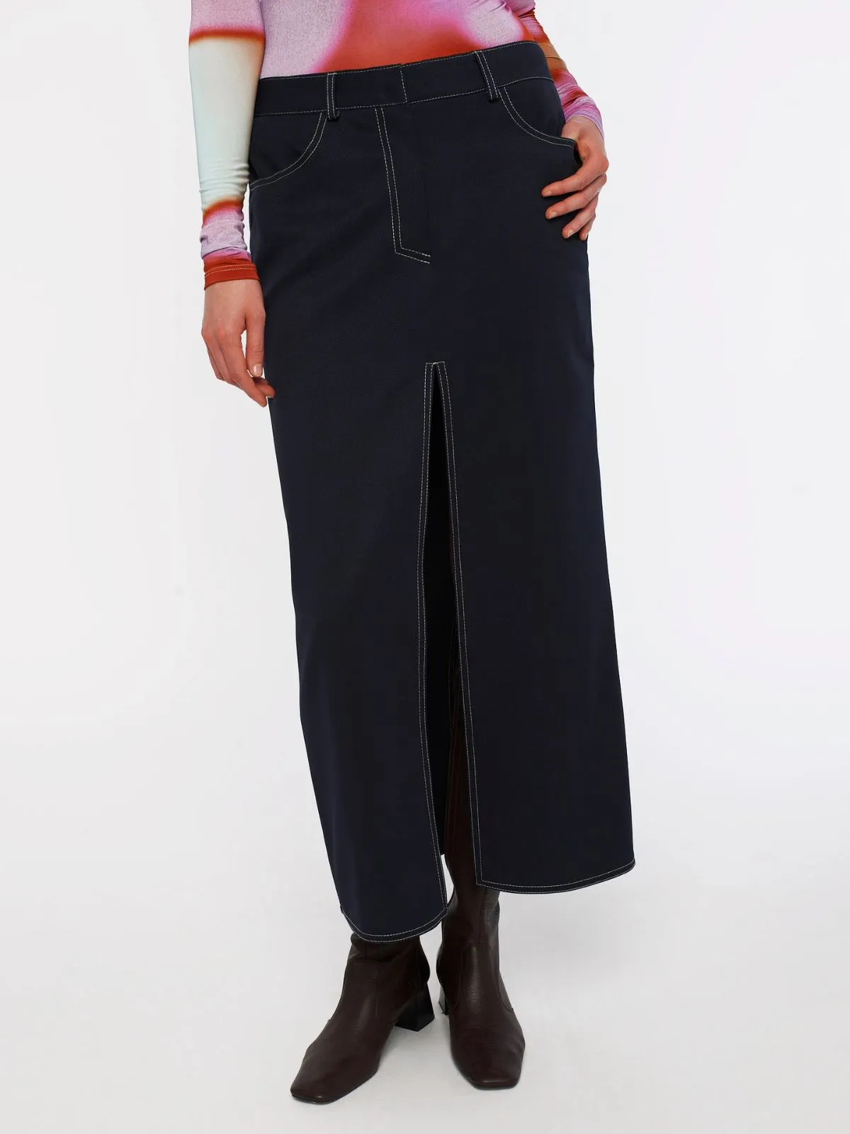 ALIX maxi skirt - navy