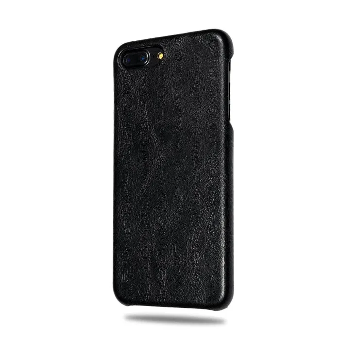 All Black iPhone 8 Plus / iPhone 7 Plus Leather Case