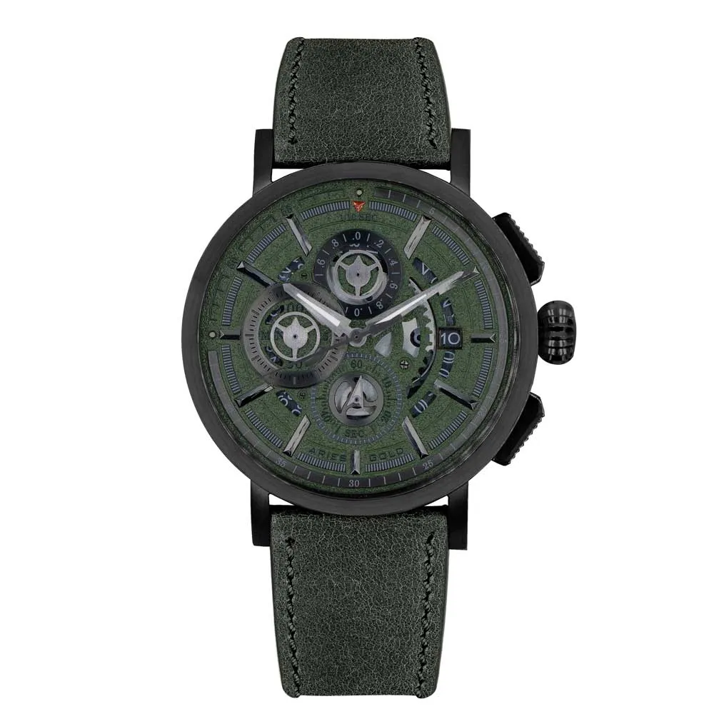 ARIES GOLD HAWK G 7018 BK-GN MEN'S WATCH