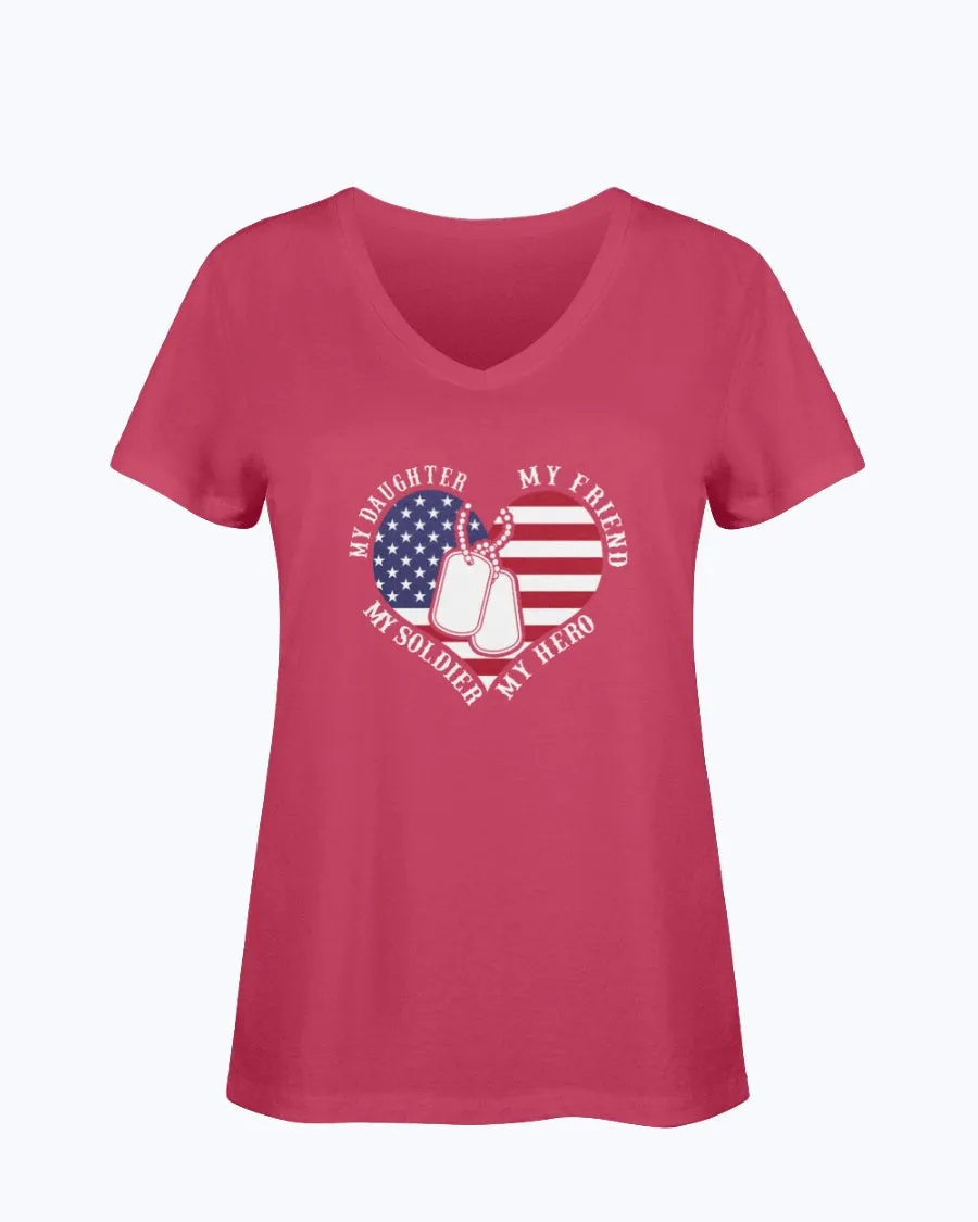 Army Mom Daughter My Friend Hero T-shirts