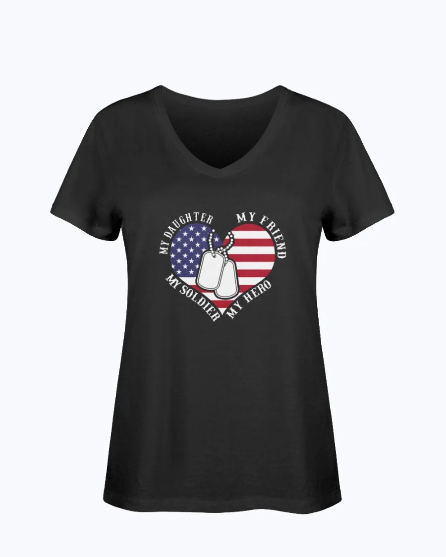 Army Mom Daughter My Friend Hero T-shirts