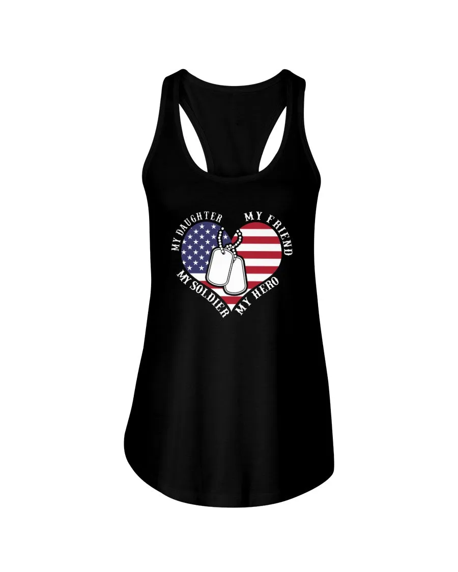 Army Mom Daughter My Friend Hero T-shirts