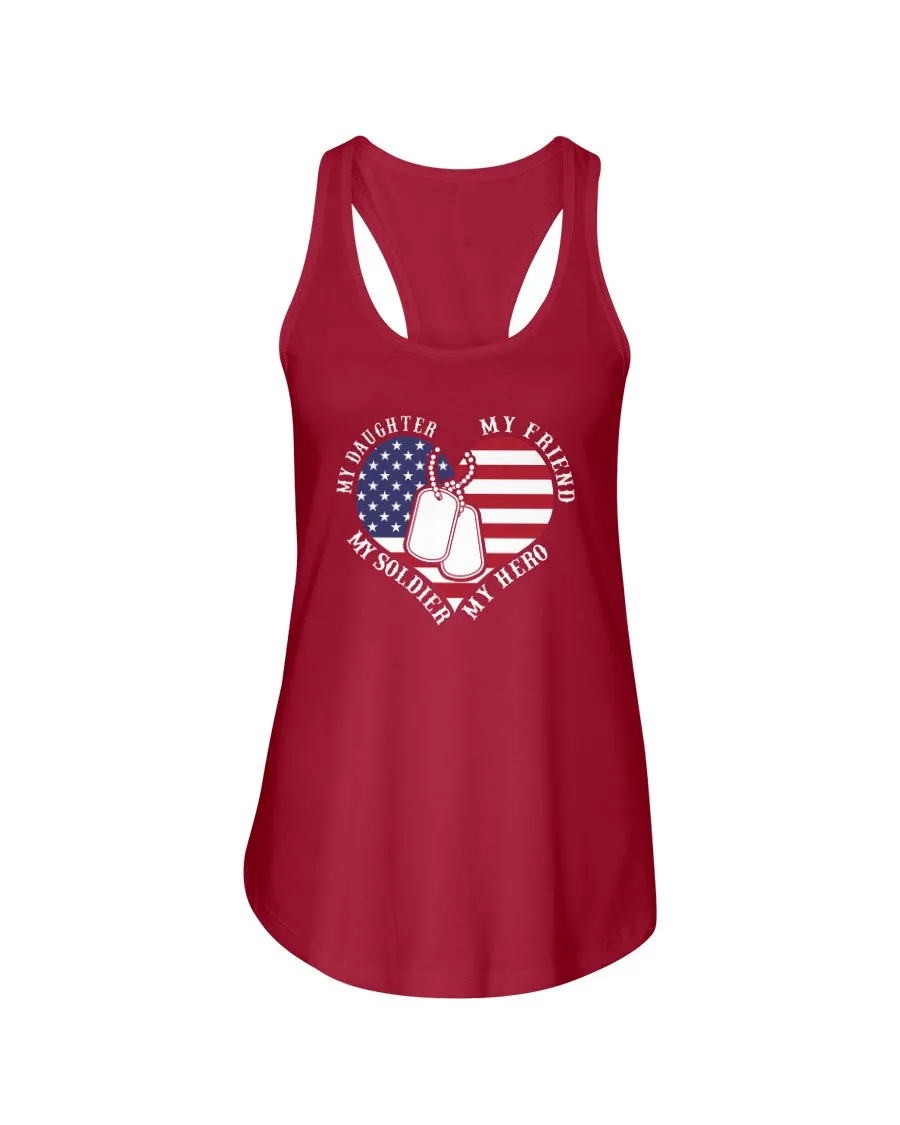 Army Mom Daughter My Friend Hero T-shirts