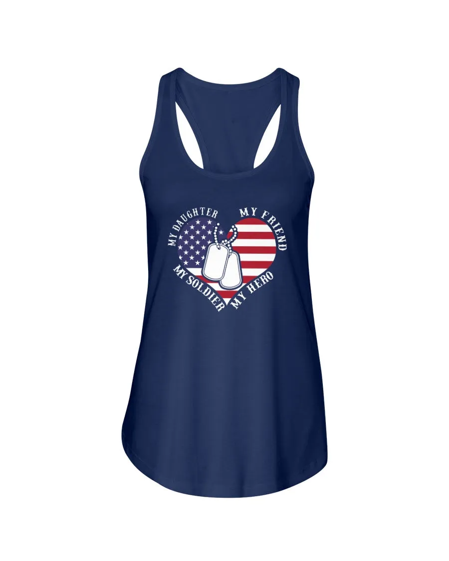 Army Mom Daughter My Friend Hero T-shirts