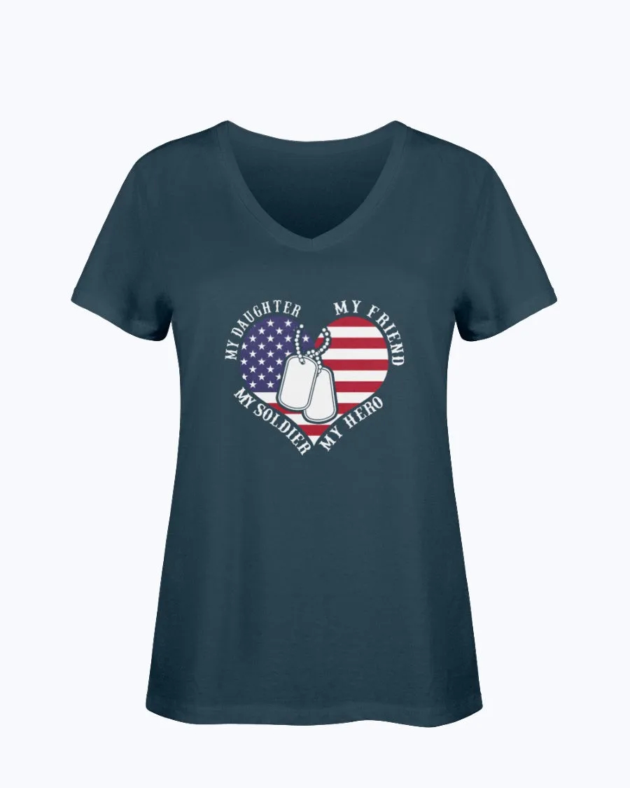 Army Mom Daughter My Friend Hero T-shirts