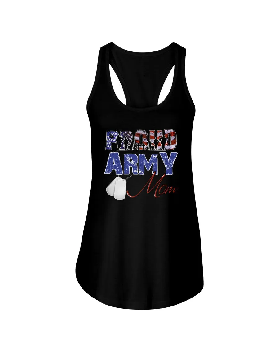 Army Mom Distress Flag T-shirts