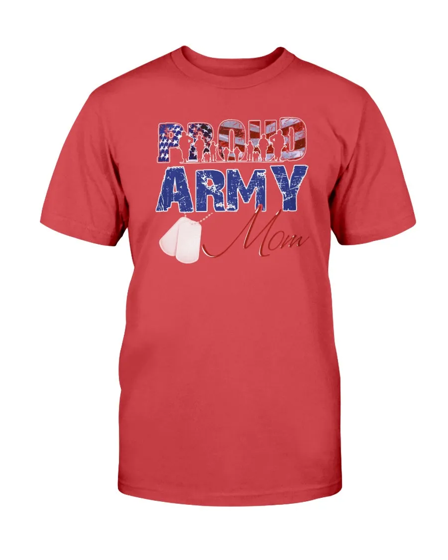 Army Mom Distress Flag T-shirts