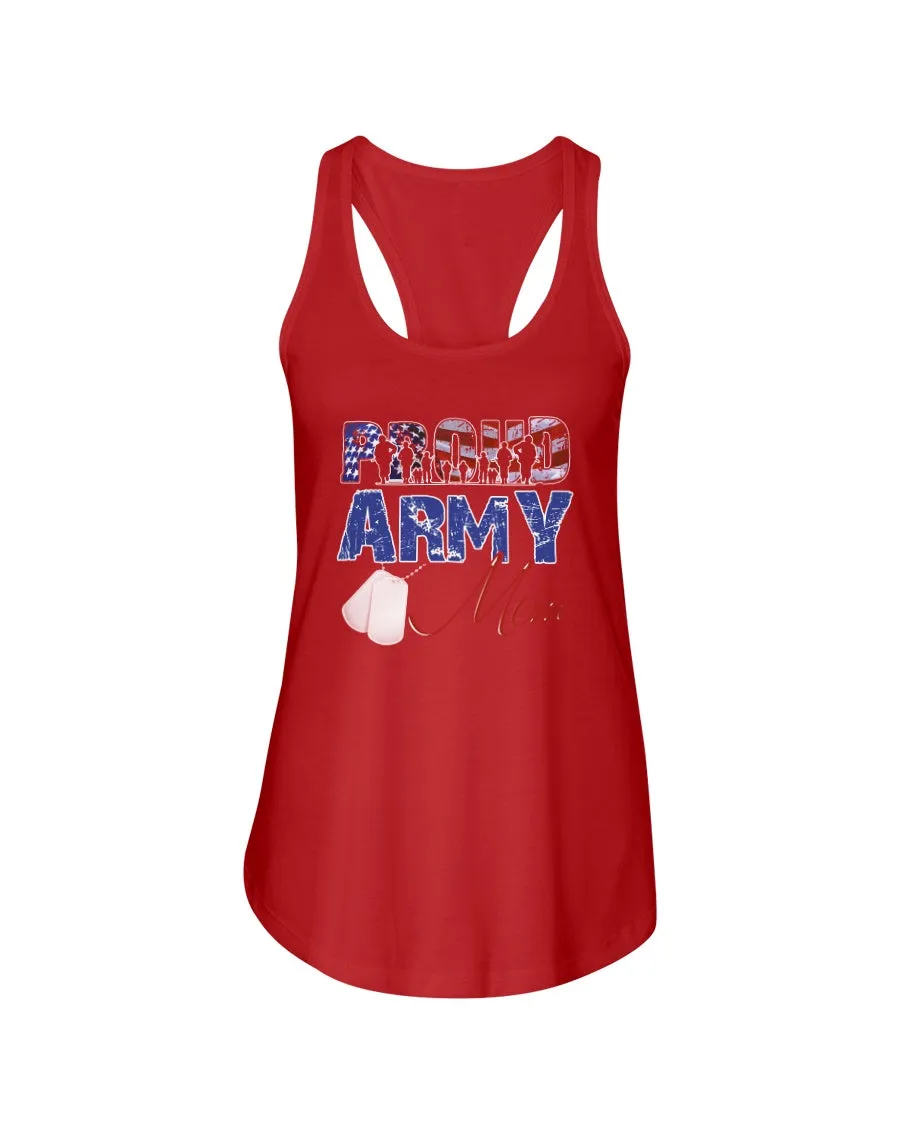 Army Mom Distress Flag T-shirts
