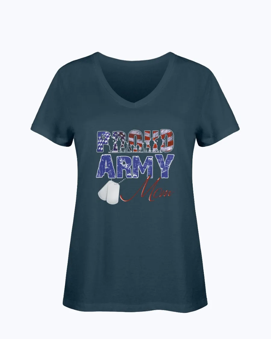 Army Mom Distress Flag T-shirts