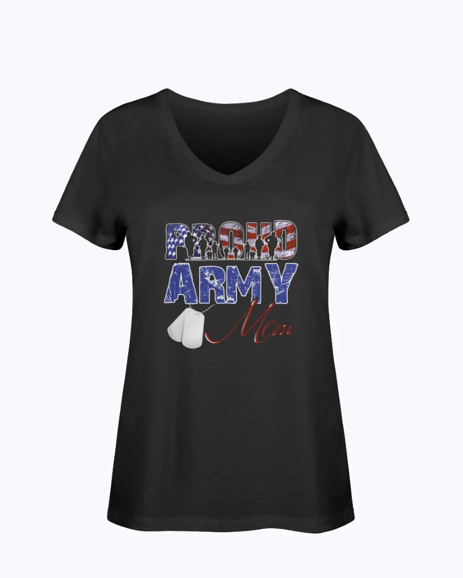 Army Mom Distress Flag T-shirts