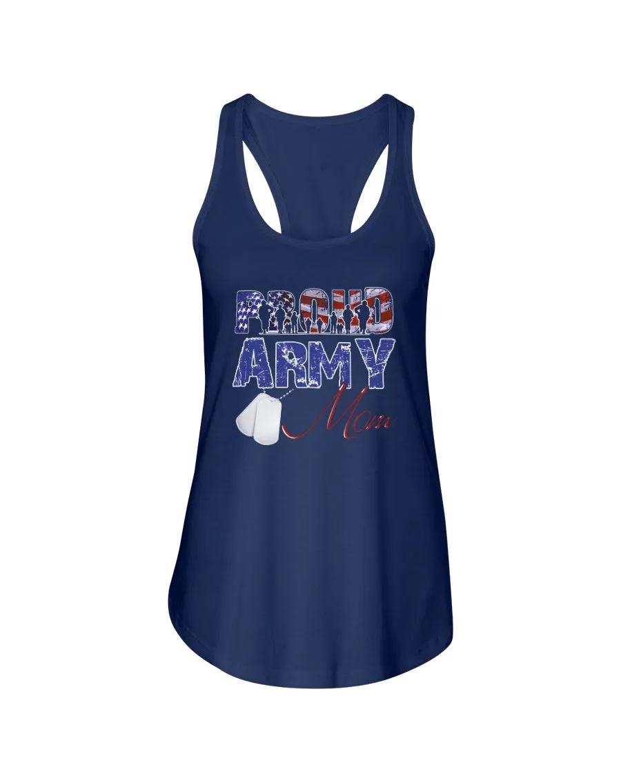 Army Mom Distress Flag T-shirts
