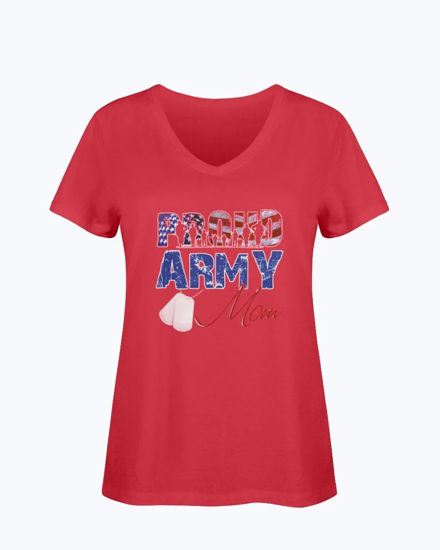 Army Mom Distress Flag T-shirts