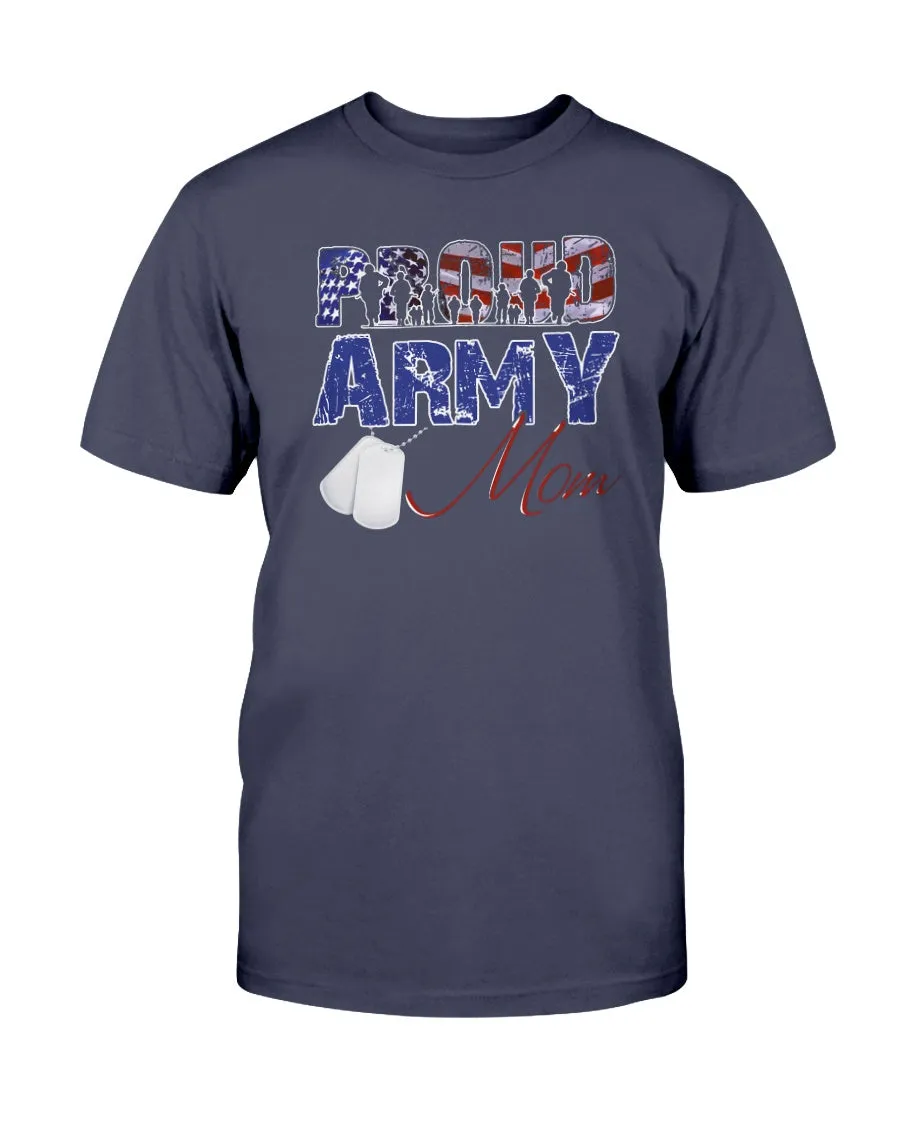 Army Mom Distress Flag T-shirts