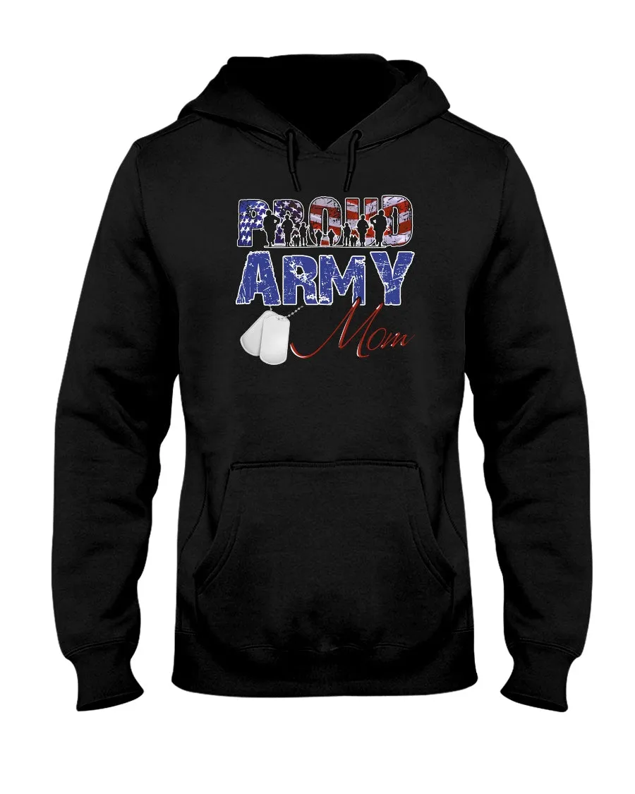 Army Mom Distress Flag T-shirts
