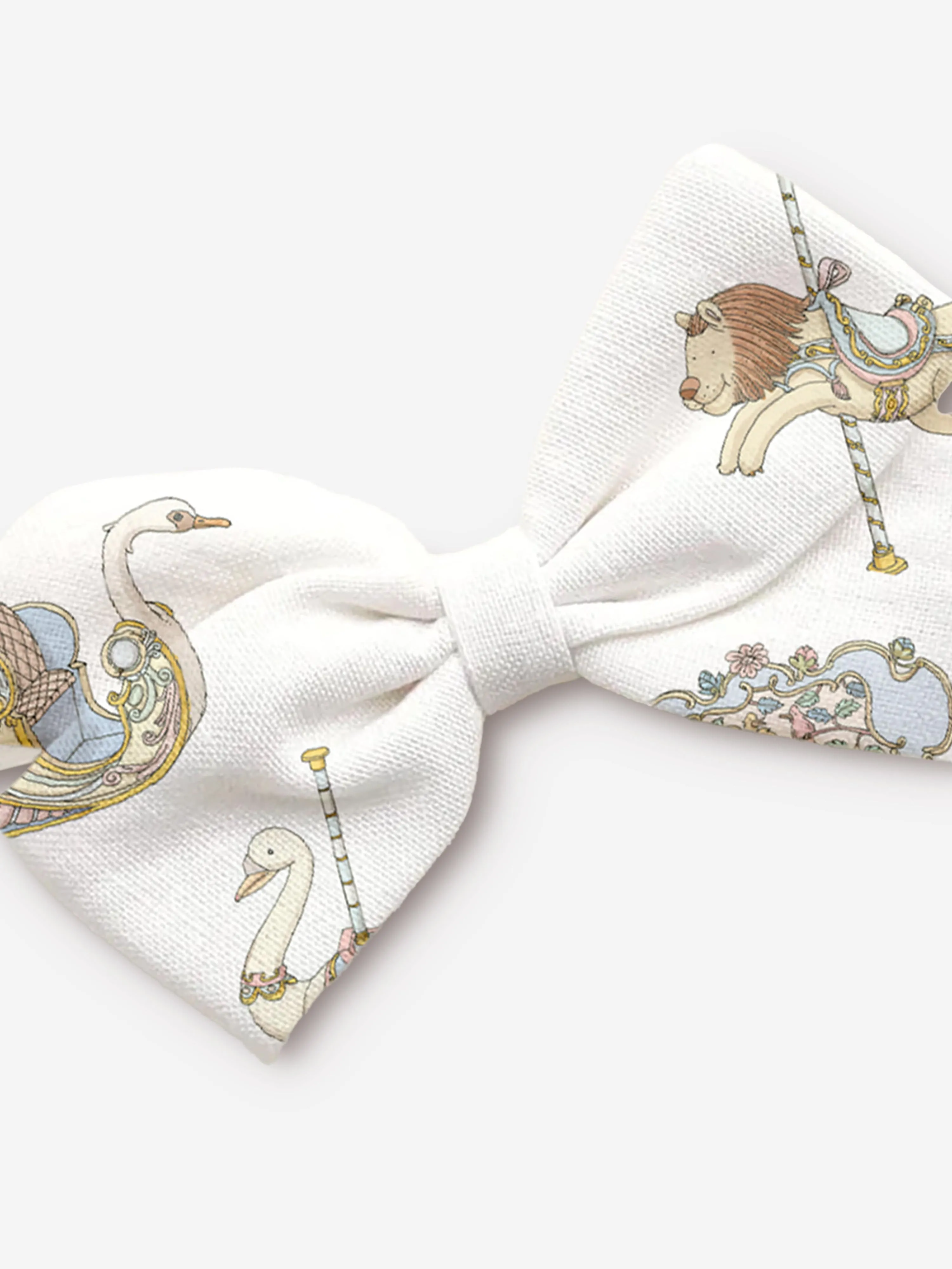 Atelier Choux Baby Girls Carousel Bow Headband in White