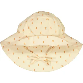 Baby Girl Sun Hat - sandstone dot