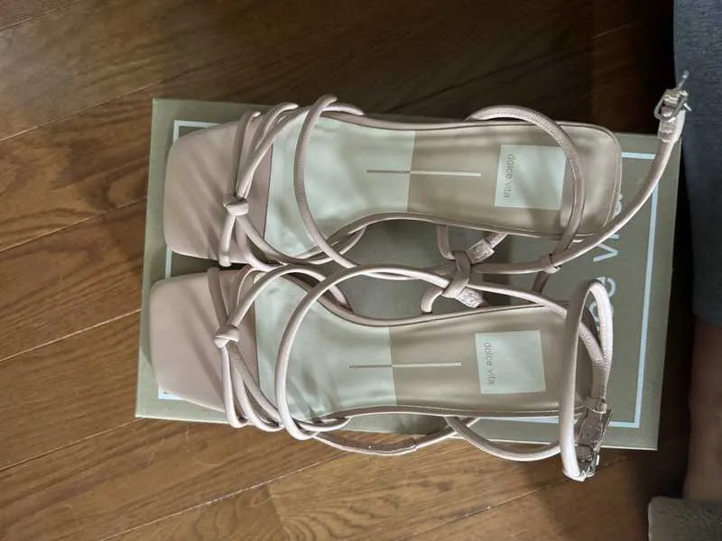 BEV HEELS ROSE LEATHER - re:vita