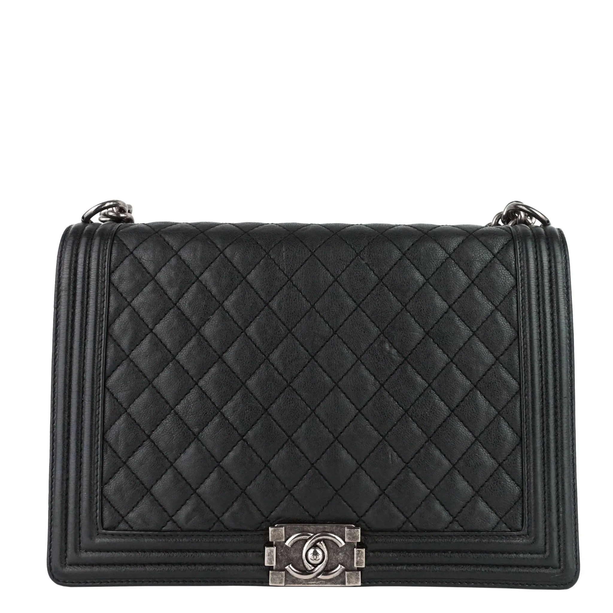 Boy Flap Large Quilted Calfskin Leather Bag