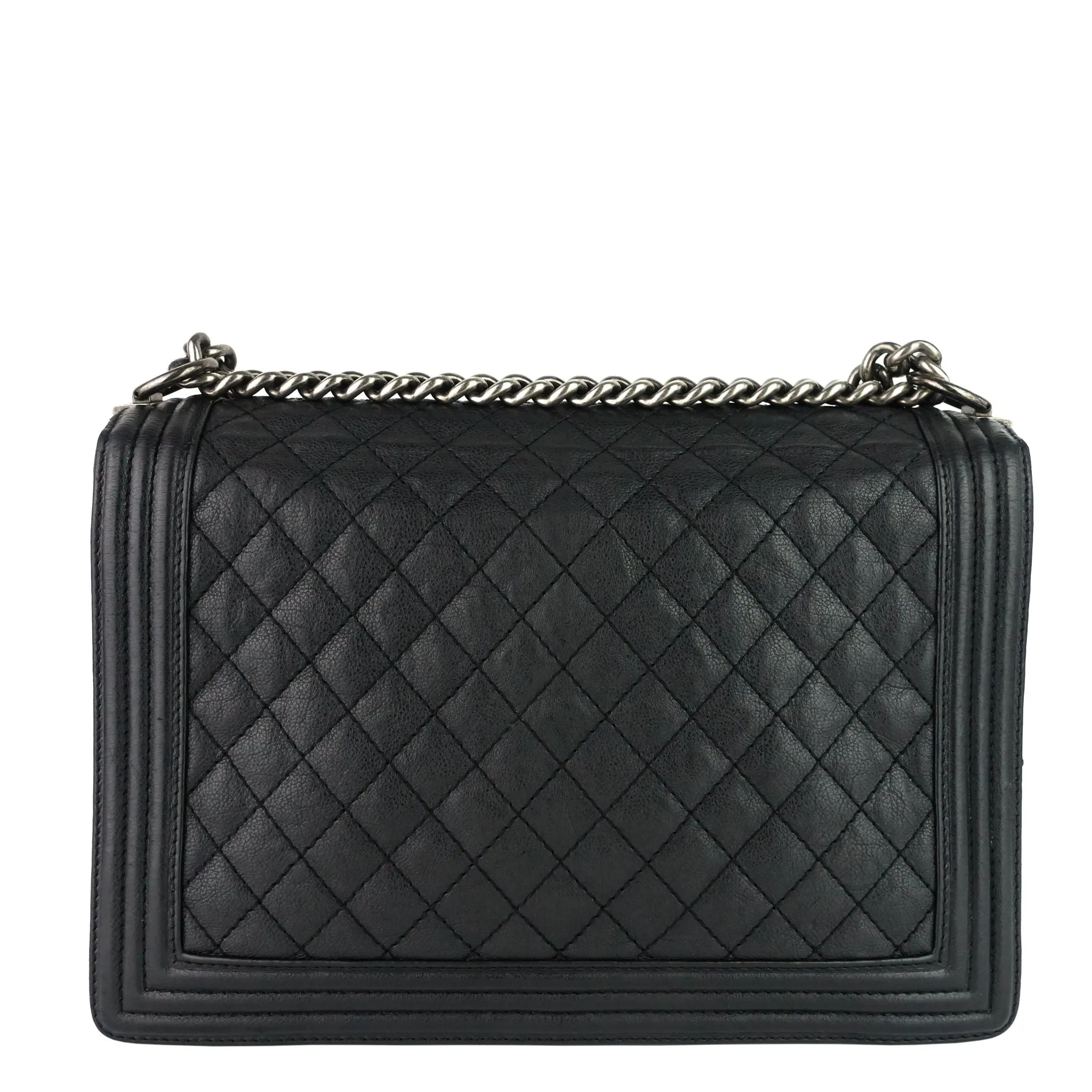 Boy Flap Large Quilted Calfskin Leather Bag