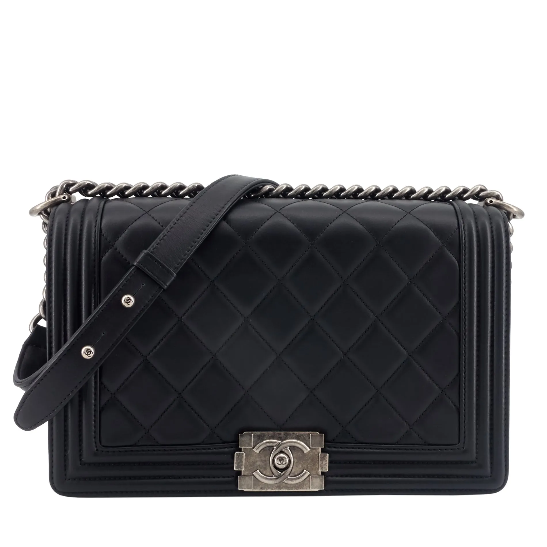 Boy New Medium Lambskin Leather Bag