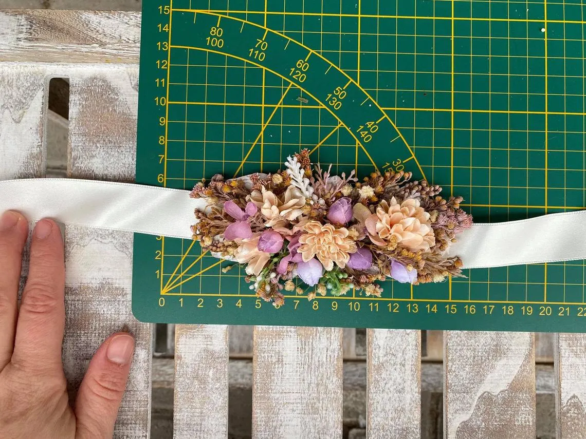 Bridal belt in bright colours Pastel Wedding belt Wedding accessories Wedding sash Floral belt Floral accessories Magaela accessories