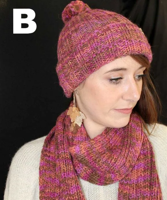 Chunky Pallet Hand Knit Alpaca Accessories Hat Gauntlets Scarf