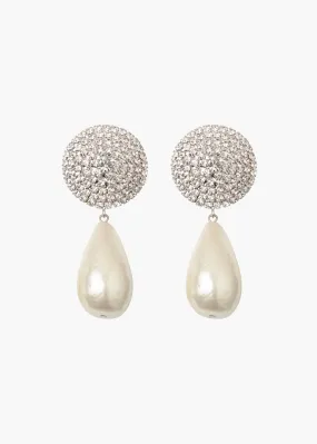 Dorrit Earrings -- Crystal Pearl