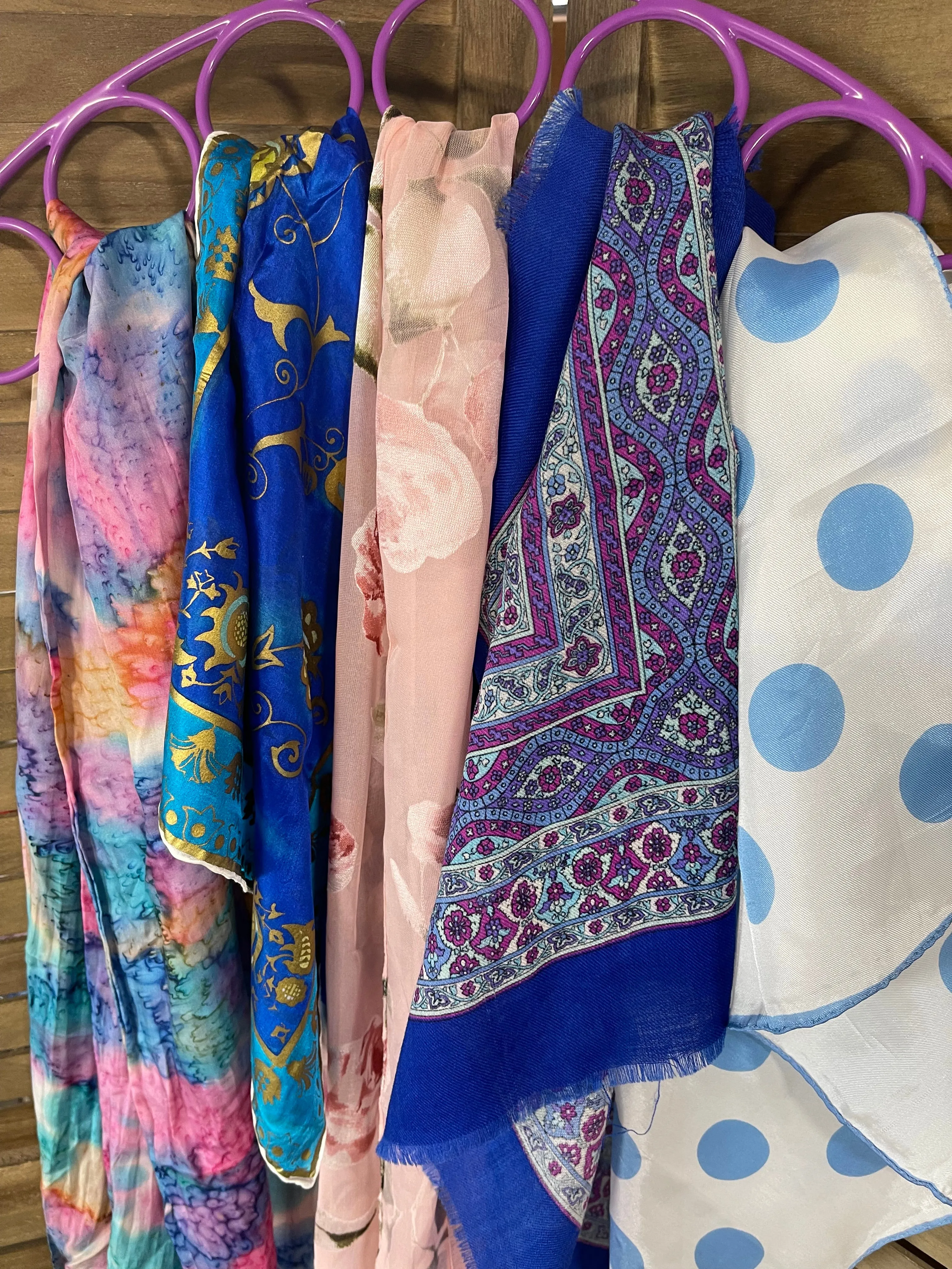 (E) Lot of 5 Scarves, Bright Colors