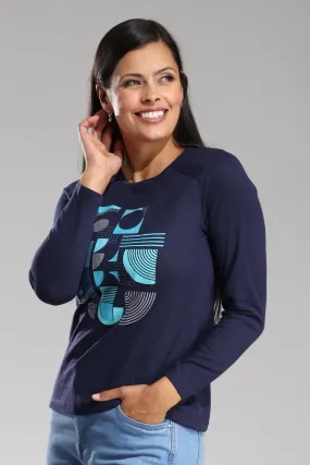 Fancy Warm Touch Top | Jade Geo | 4399ZZ