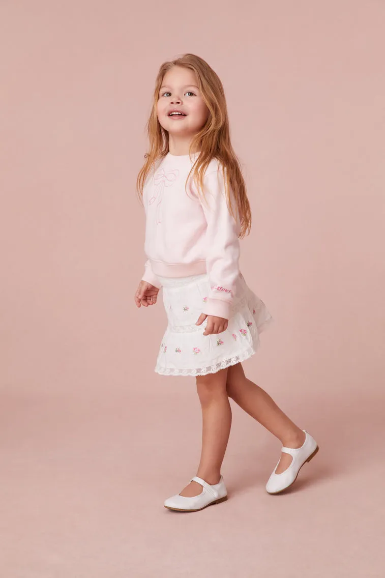 Girls Coralette Embroidered Cotton Skirt