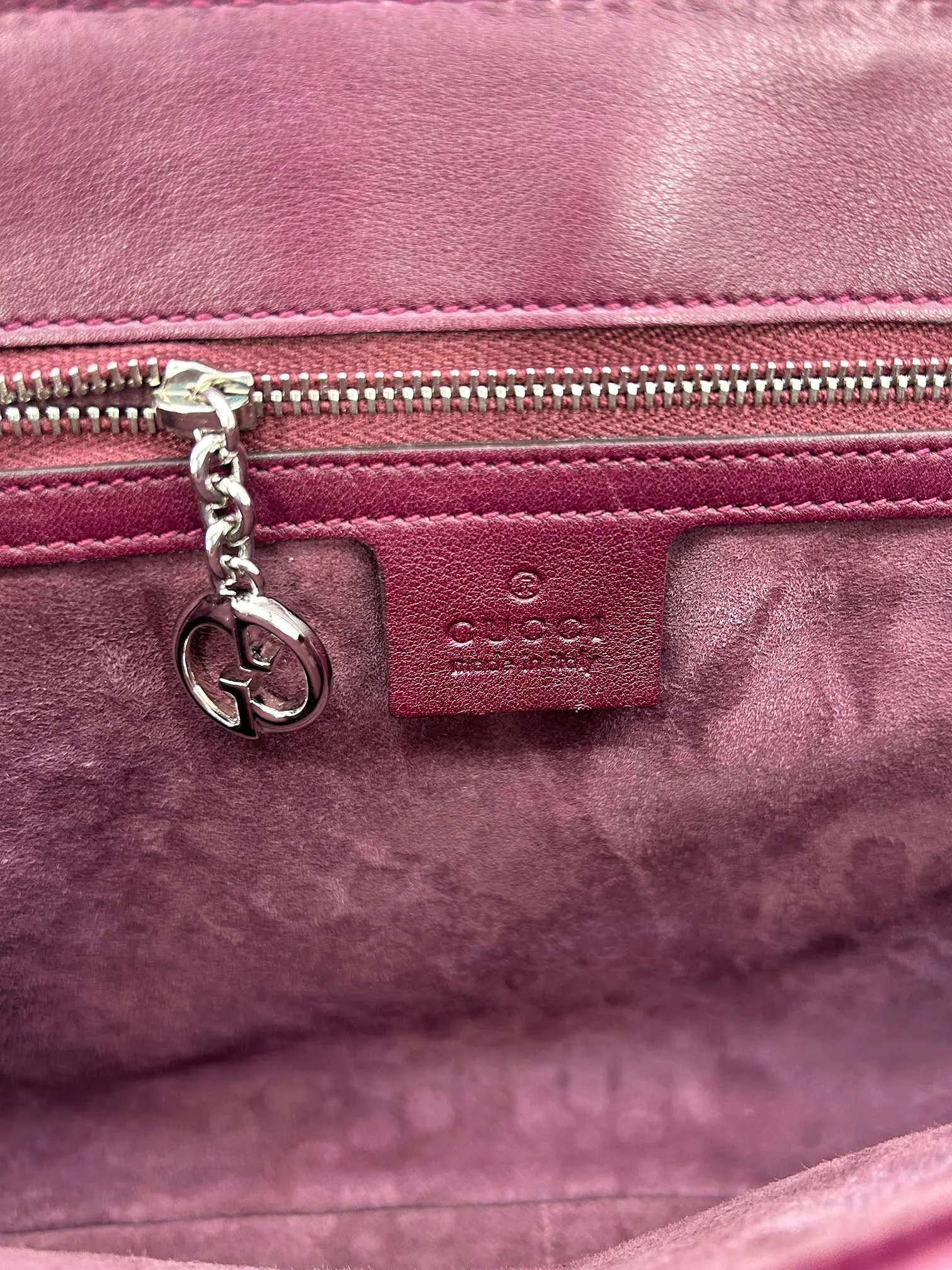 Gucci Purple Python Lady Lock Bag with Bamboo Handle