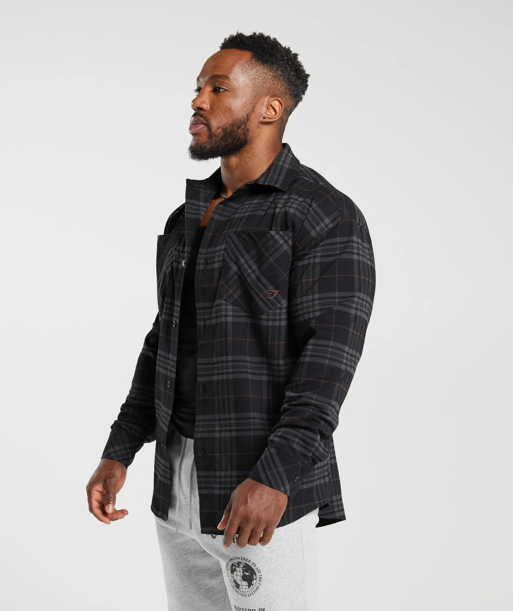 Gymshark Check Shirt - Black