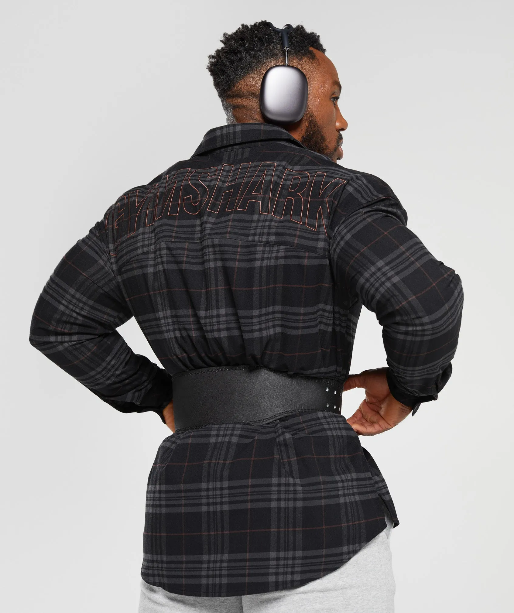Gymshark Check Shirt - Black