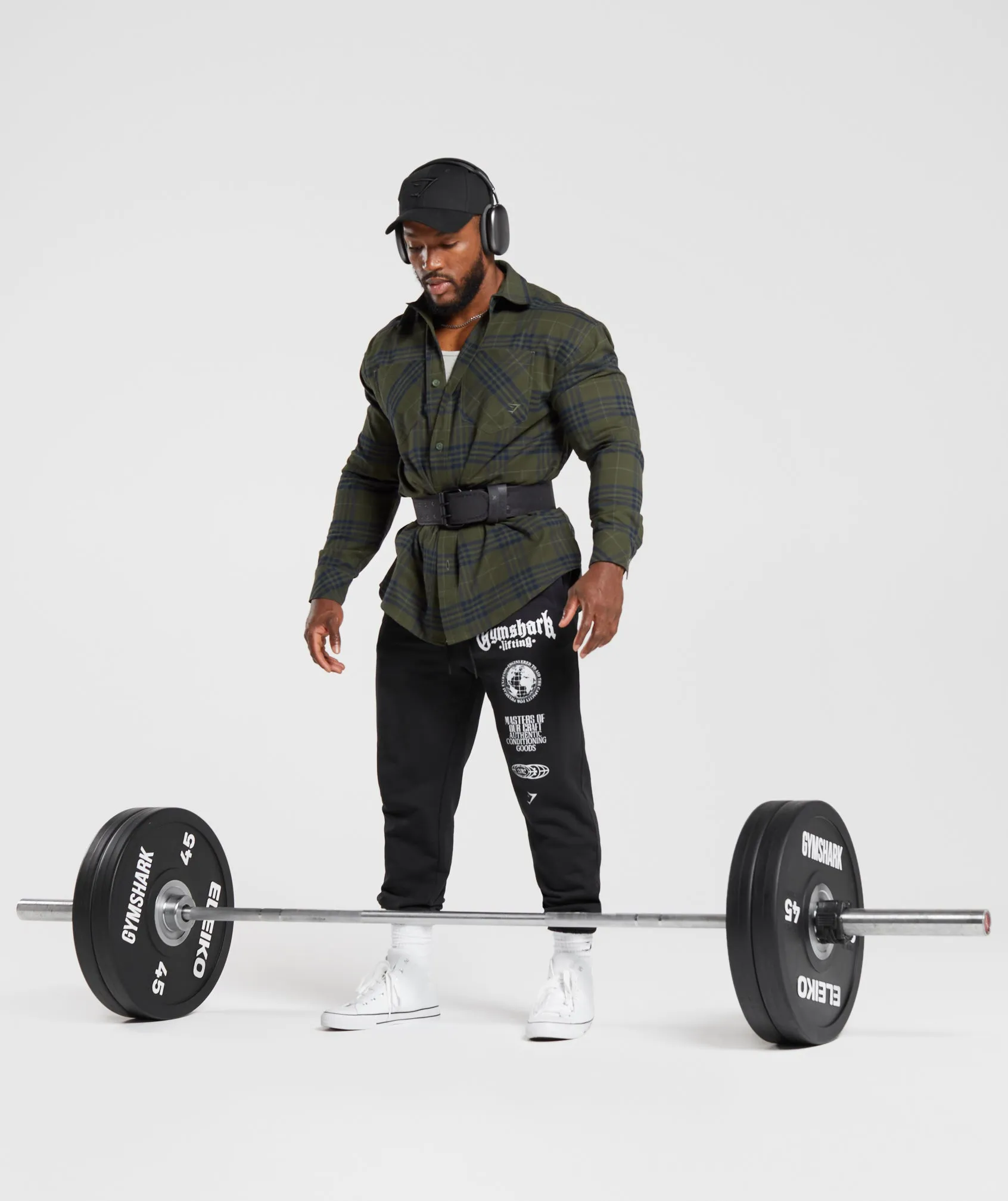 Gymshark Check Shirt - Core Olive