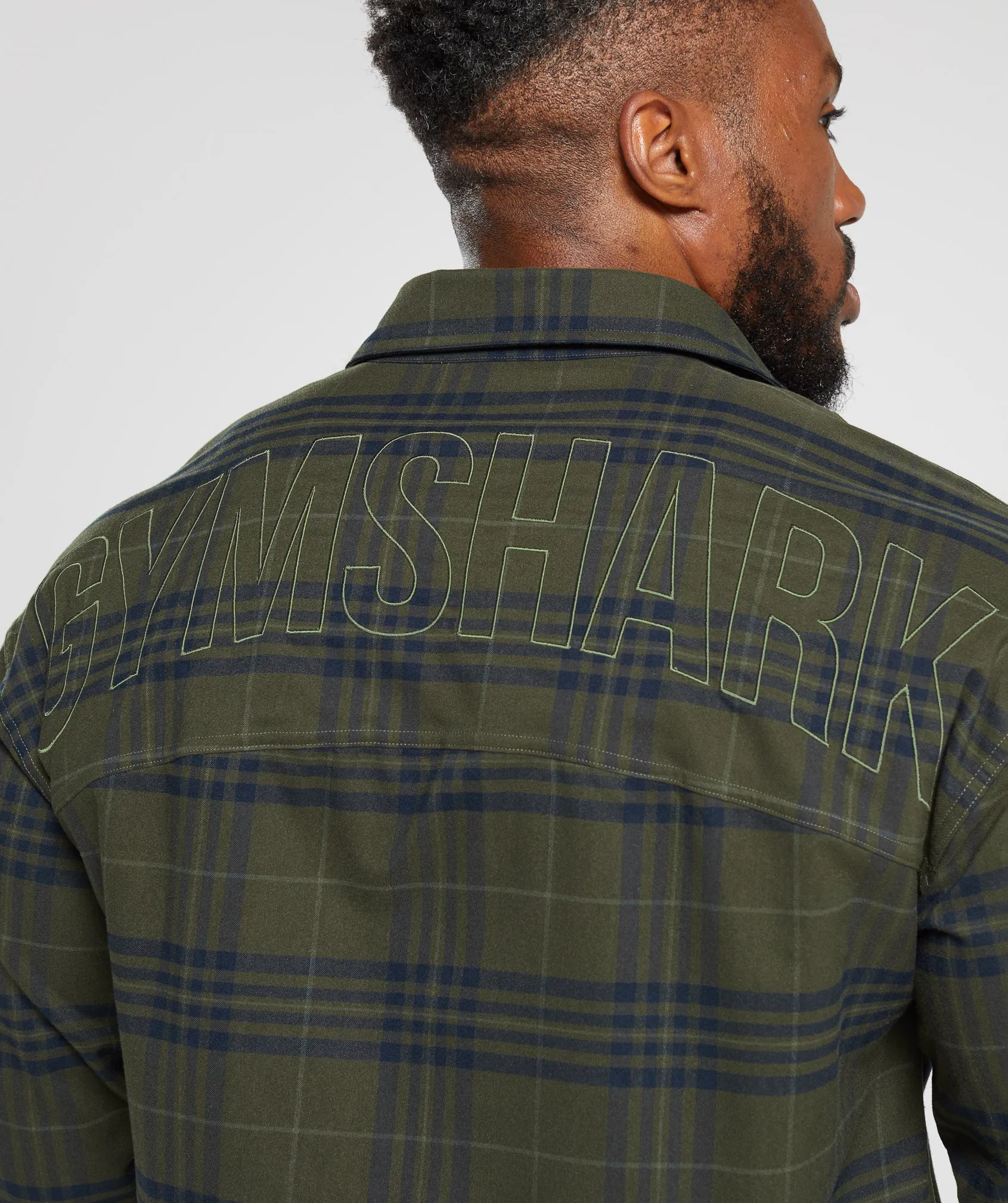 Gymshark Check Shirt - Core Olive