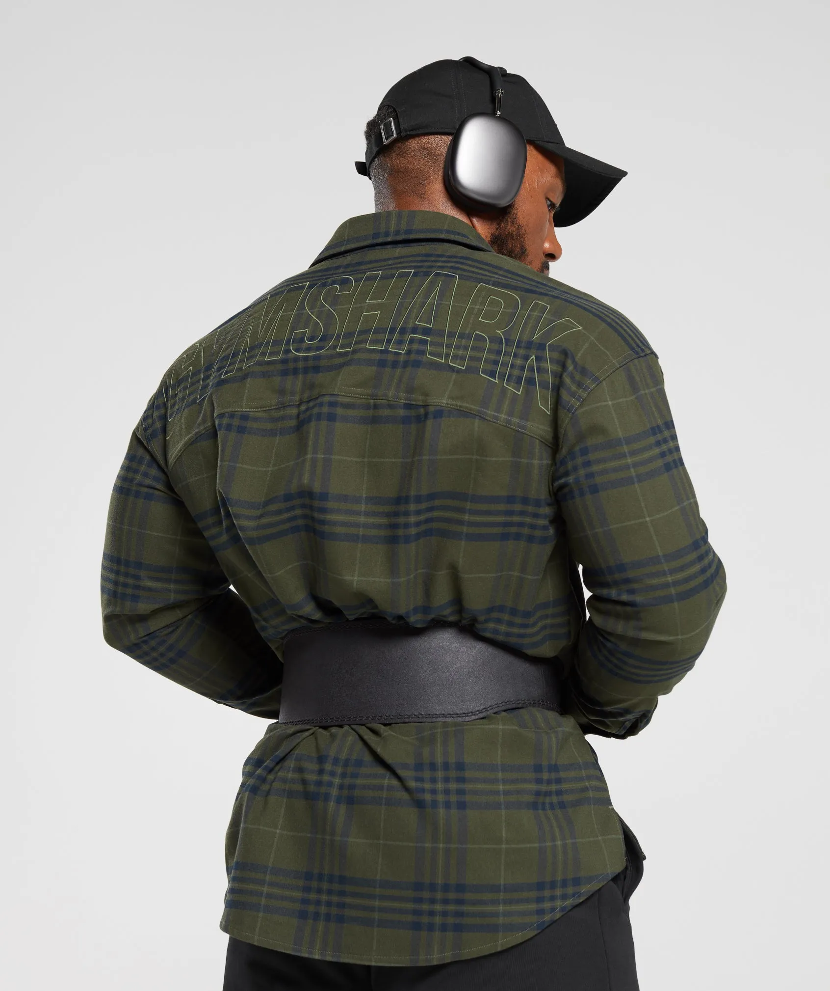 Gymshark Check Shirt - Core Olive
