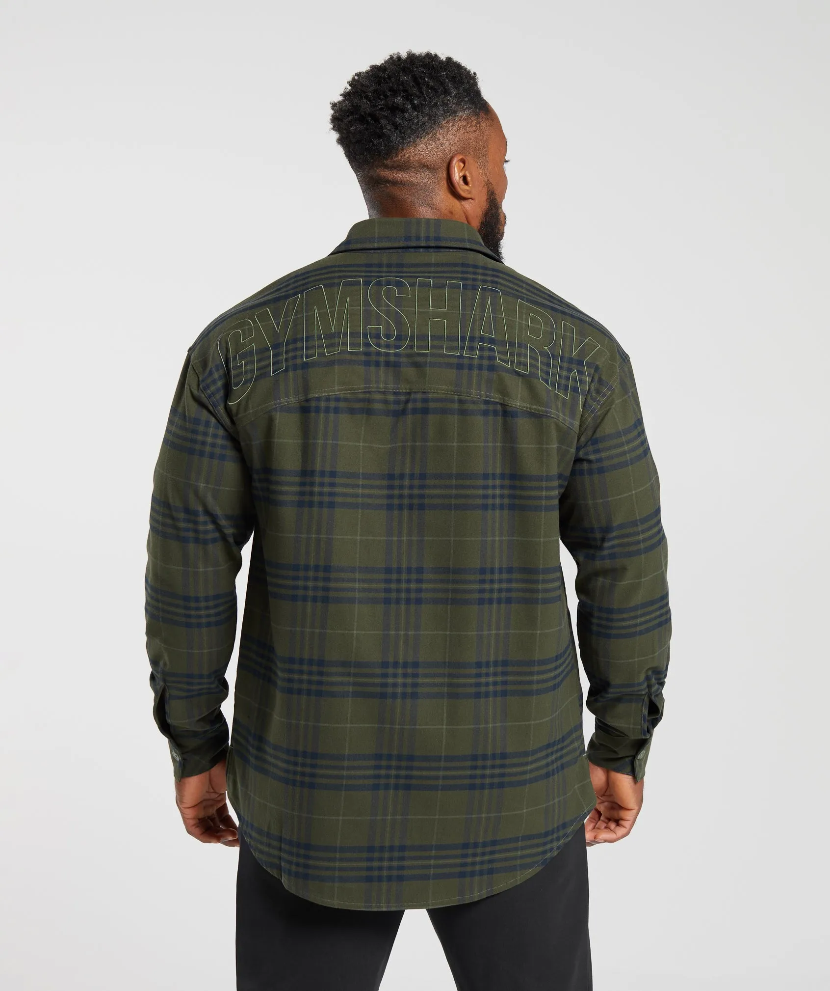 Gymshark Check Shirt - Core Olive
