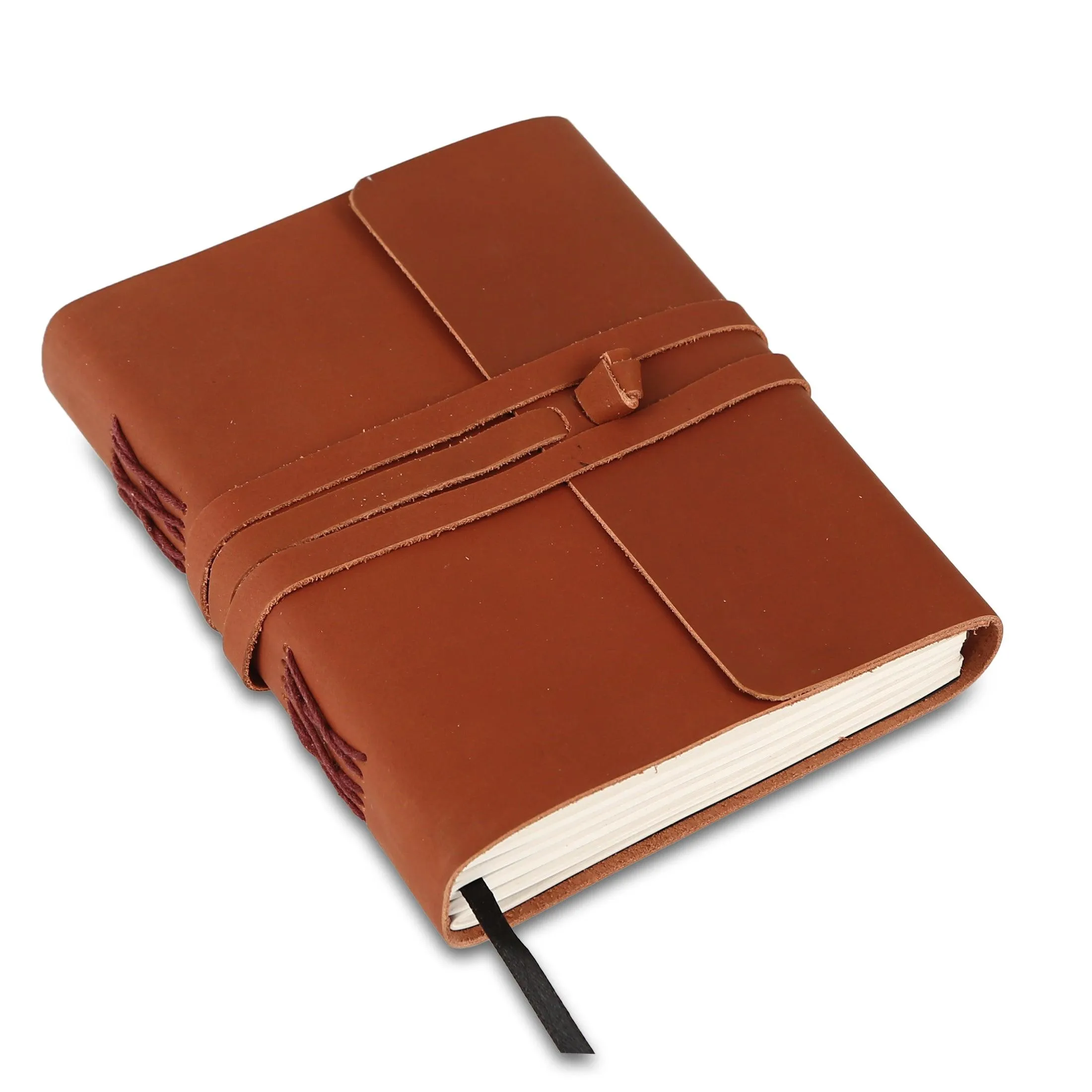 Handmade Leather Journal/Writing Notebook Diary/Daily Notepad For Men & Women Unlined Paper Medium (Distressed Tan, 8 x 6 Inches)