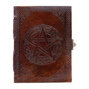 Handmade Leather Pentagon Journal/Writing Notebook Diary/Bound Daily Notepad for Men & Women Unlined Paper Medium 8 x 6 Inches, Writing pad Gift for Artist, Sketch Brown