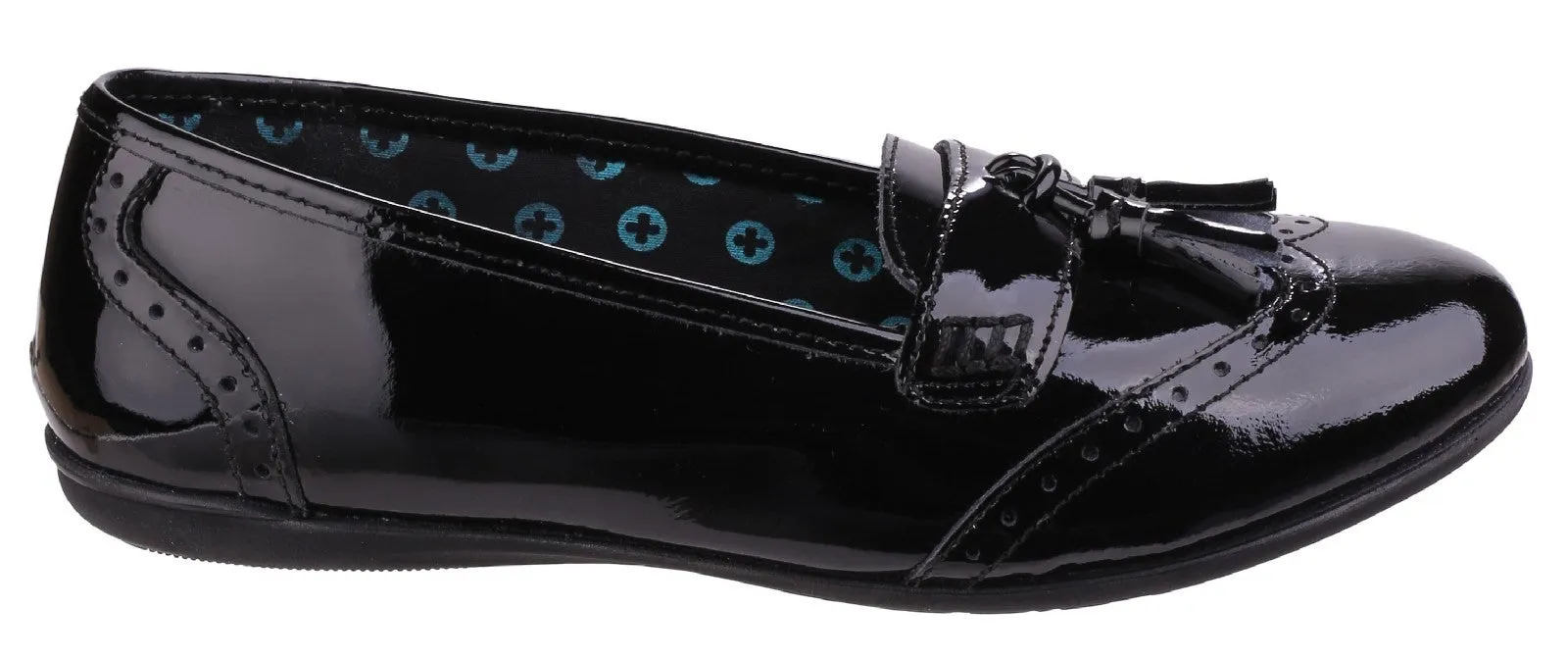 Hush Puppies Esme Junior Patent School Shoe