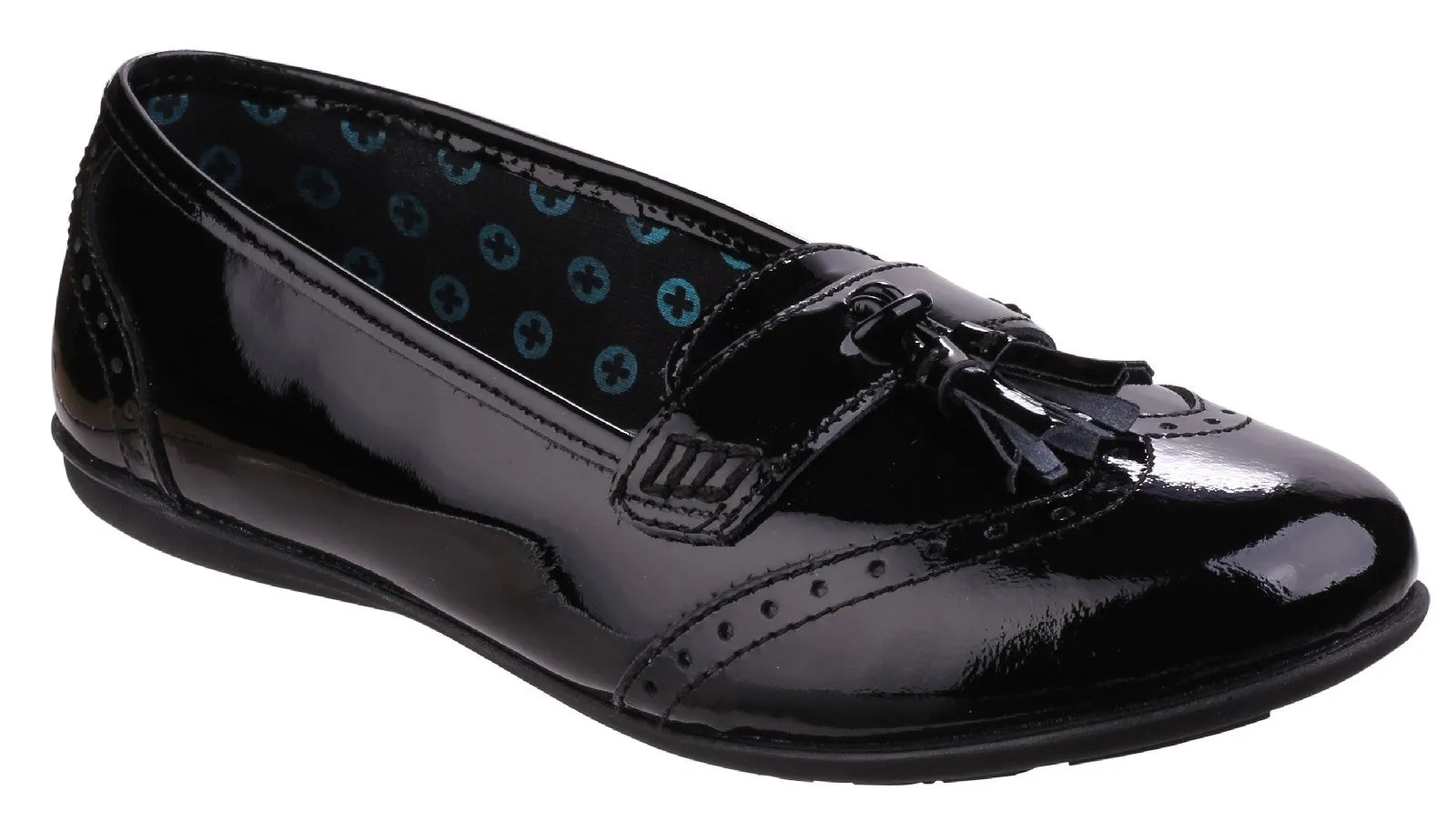 Hush Puppies Esme Junior Patent School Shoe