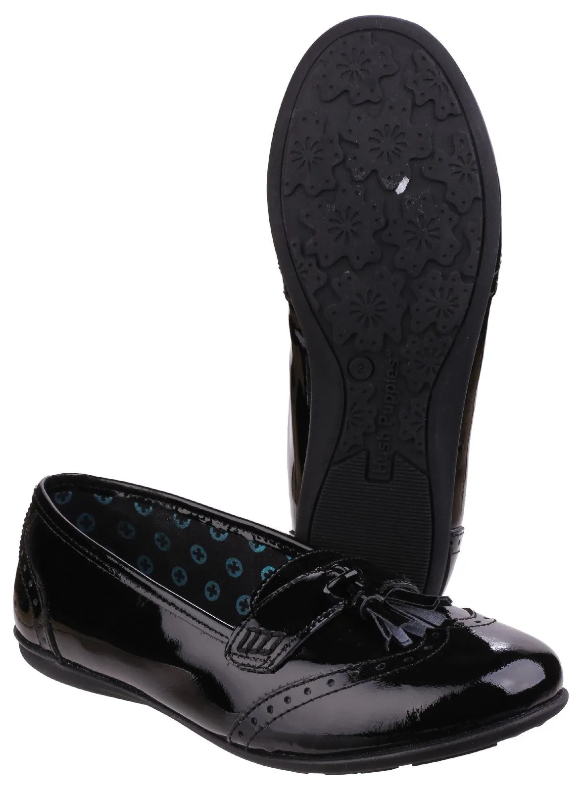 Hush Puppies Esme Junior Patent School Shoe