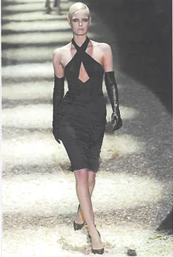 Iconic Tom Ford for Gucci - Black Corset Halter Dress with Cross Over V Neck - IT 42