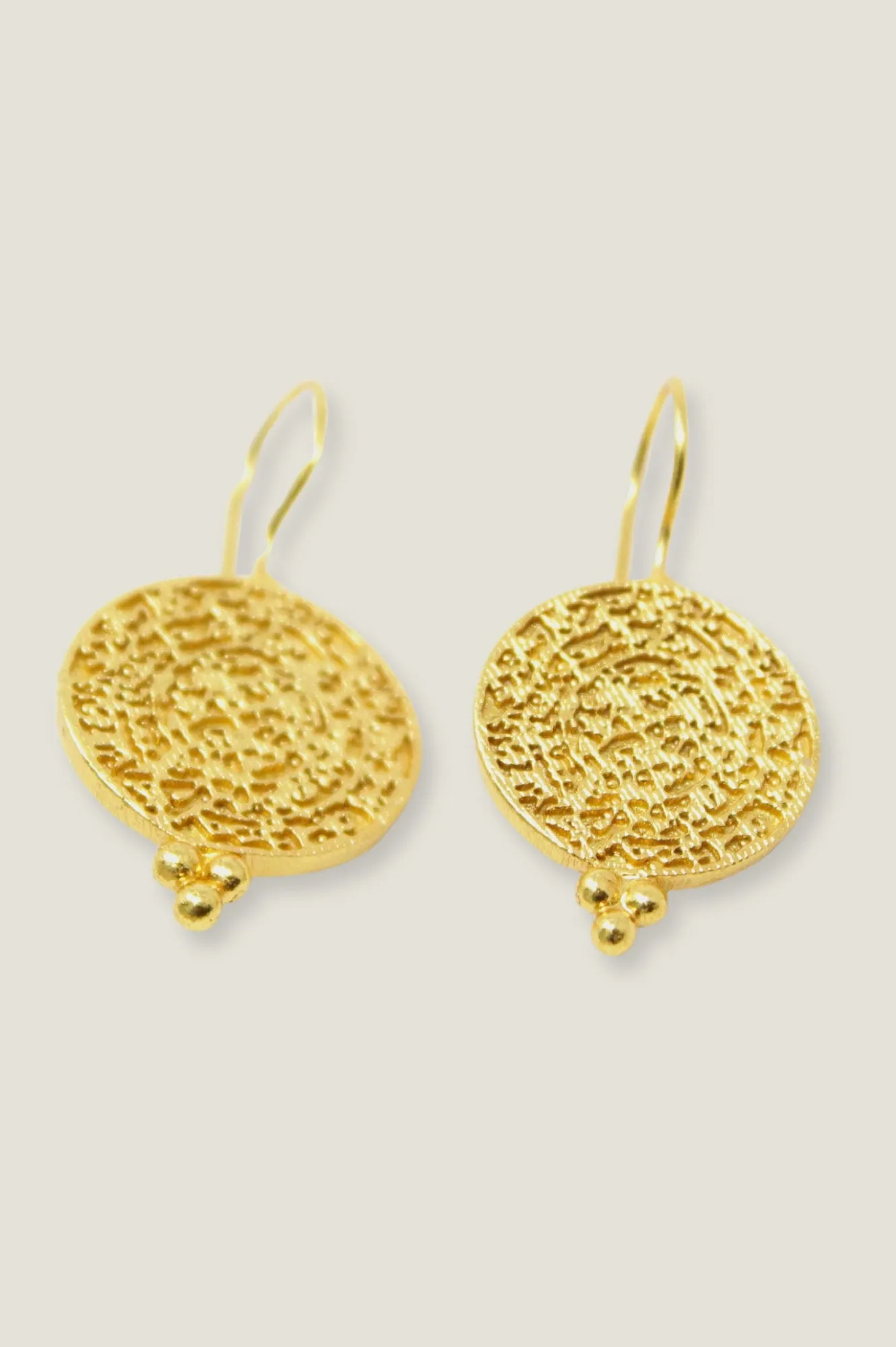 Indian Coin Drop Earrings | Gold