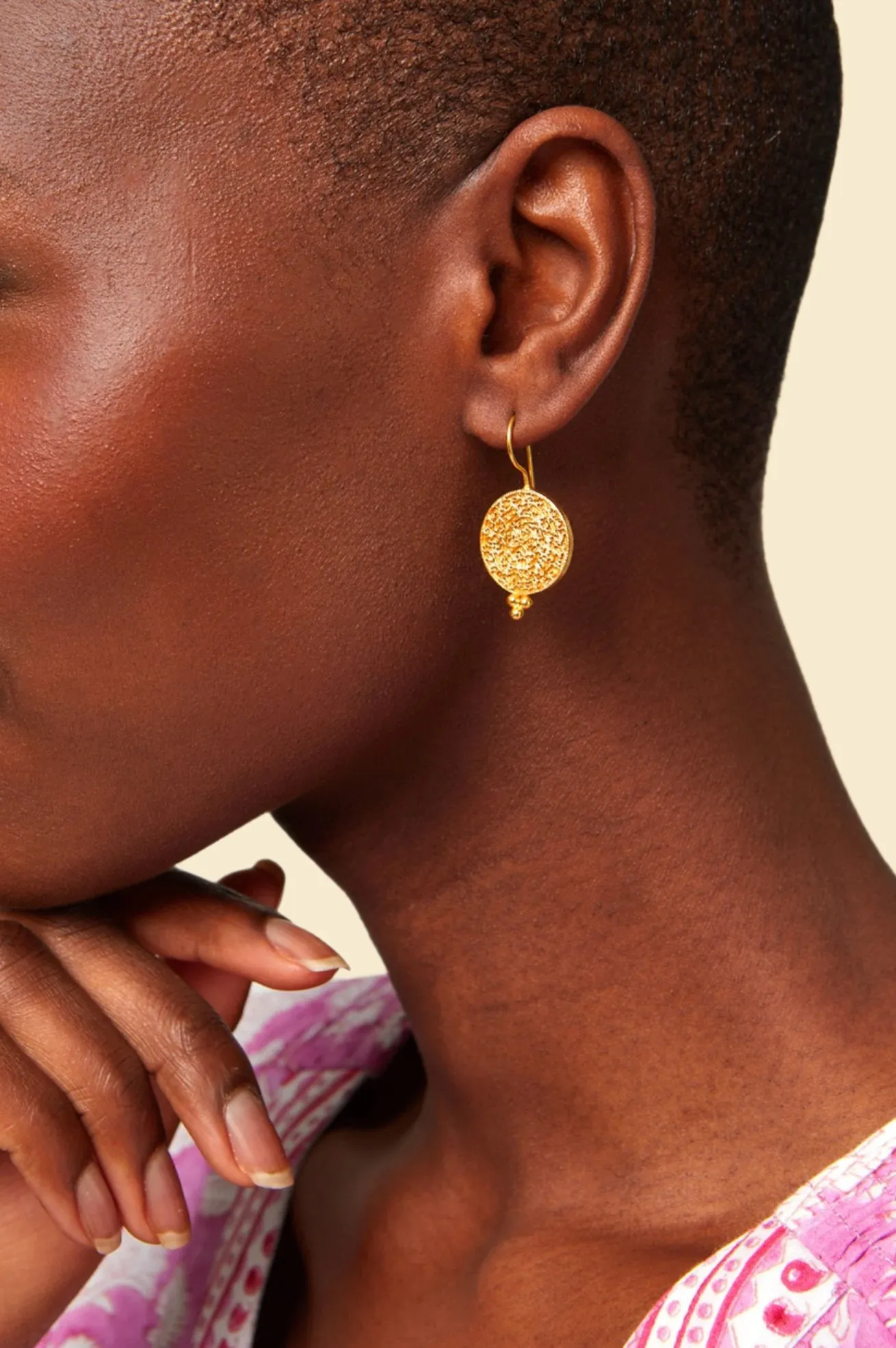 Indian Coin Drop Earrings | Gold