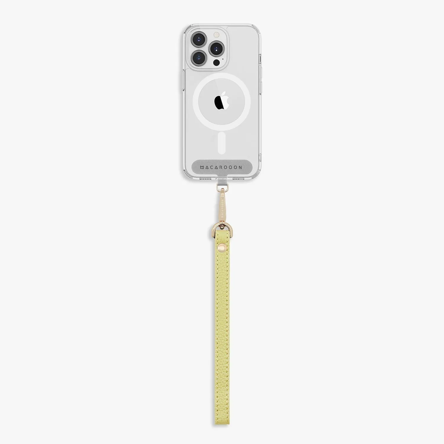 iPhone 12/12 Pro Clear Case with Wrist Leather Strap