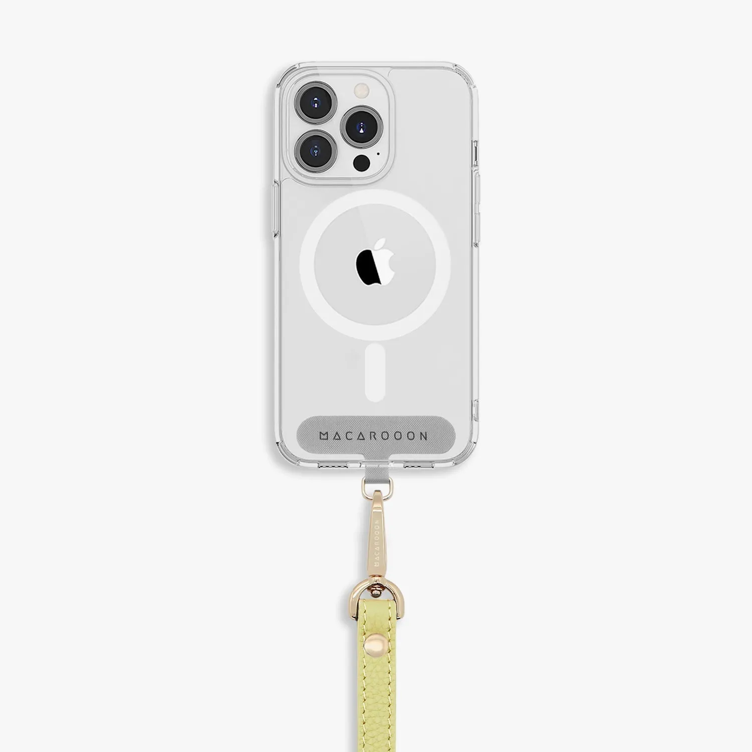 iPhone 12/12 Pro Clear Case with Wrist Leather Strap
