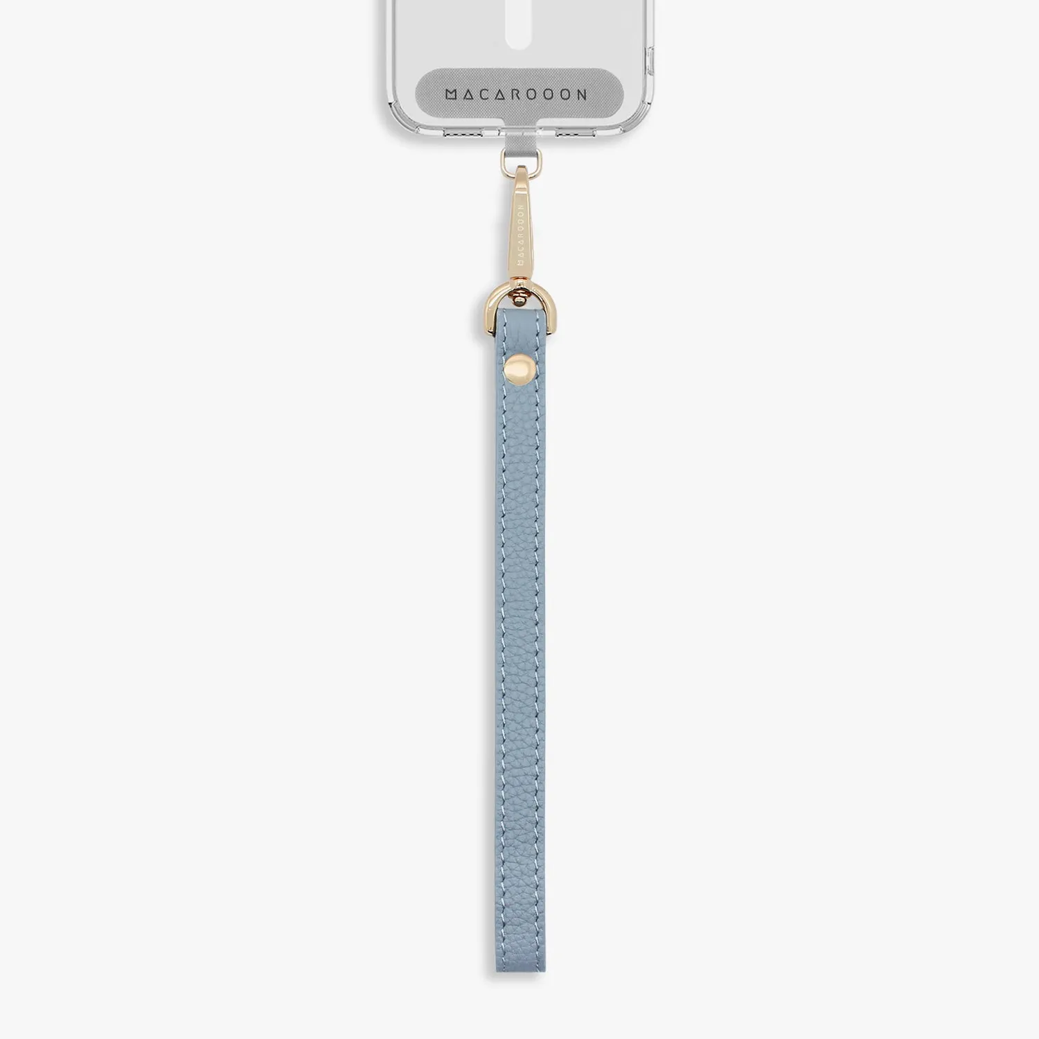 iPhone 13 Pro Clear Case with Wrist Leather Strap