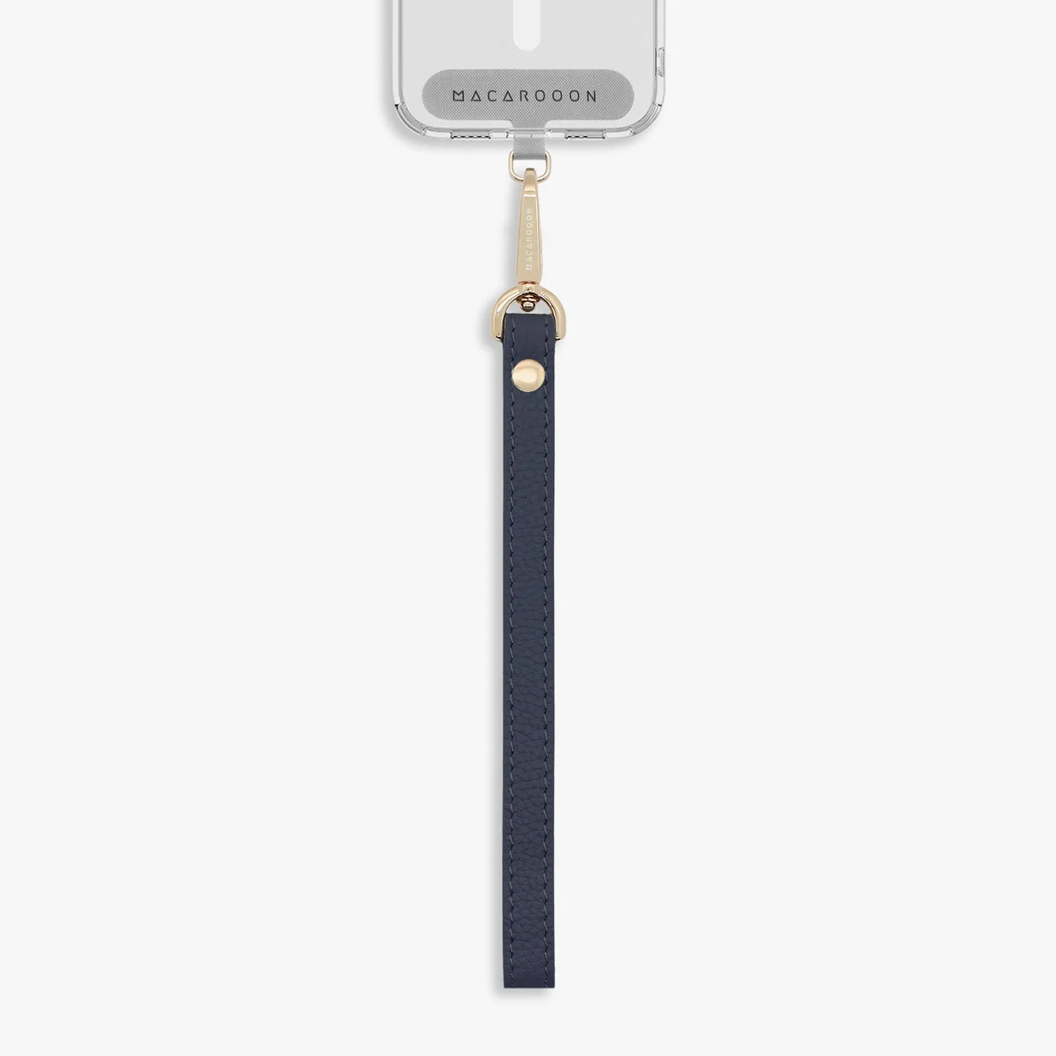 iPhone 13 Pro Clear Case with Wrist Leather Strap